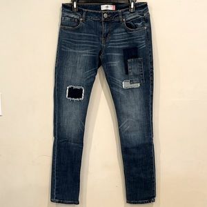 Cabi Jeans Slim Boyfriend With Patch Work Size 2